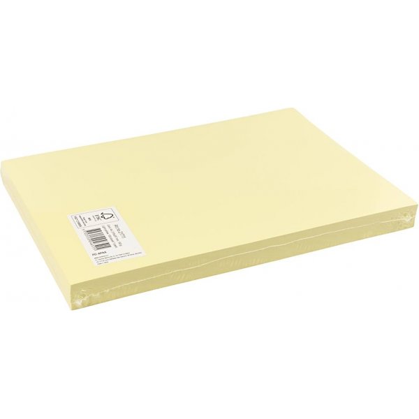 Carton color - jaune clair - A4 - 180 g - 100 feuilles