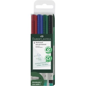 Set de marqueurs - Faber-Castell - Multimark 1514 - 4 couleurs Set de marqueurs - Faber-Castell - Multimark 1514 - 4 couleurs
