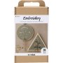 Kit DIY Broderie - vert poussireux - Cadres  broder