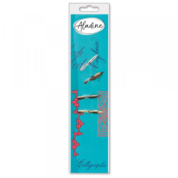 Plumes de calligraphie acier anglais - 4 pices