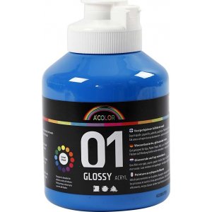 Peinture scolaire - Acrylique - bleu primaire - brillante - 500 ml Peinture scolaire - Acrylique - bleu primaire - brillante - 500 ml