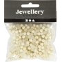 Perles en plastique - crme - 40 g