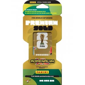 Carte de collection FIFA Coupe du Monde 2026 Adrenalyn XL booster premium or