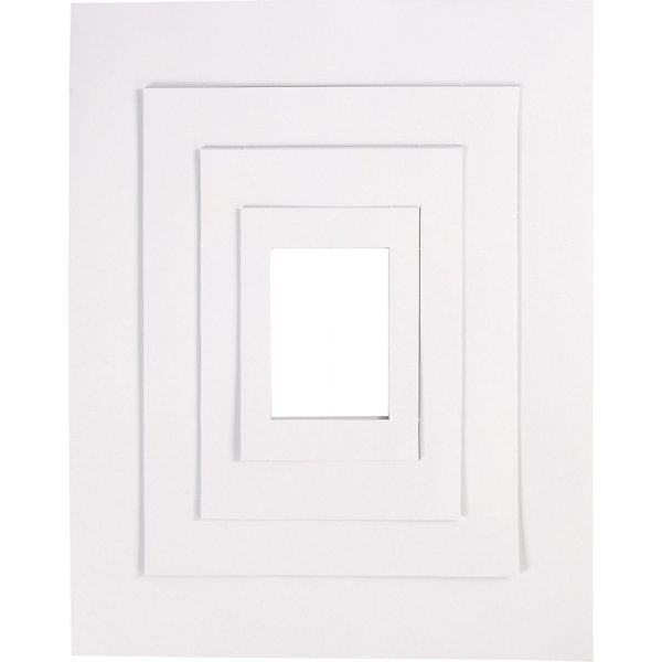 Cadres passe-partout - blanc - A3, A4, A5, A6 - 4 x 100 pcs