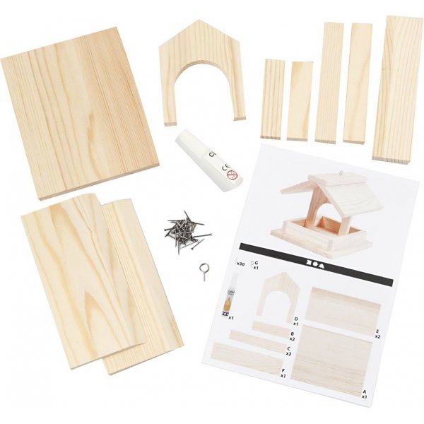 Set de bricolage - Table  oiseaux en bois