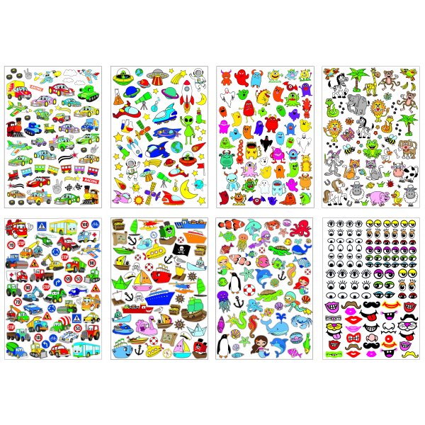 Autocollants Megaset - 500 pi�ces
