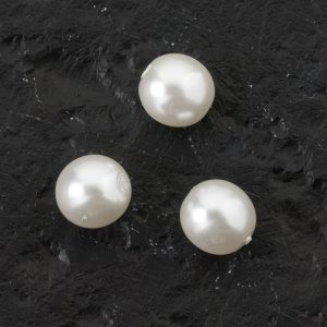 Perles de cire en verre rondes 8 mm Blanc - 20 pcs Perles de cire en verre rondes 8 mm Blanc - 20 pcs