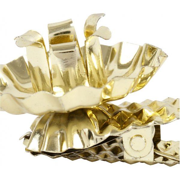 Clips lumineux - plaqués or - Ø40 mm - 8 pcs Clips lumineux - plaqués or - Ø40 mm - 8 pcs