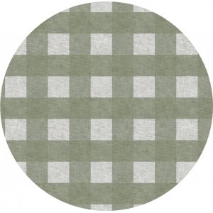 Toile cirée PVC Rond Carré grand - Vert Toile cirée PVC Rond Carré grand - Vert