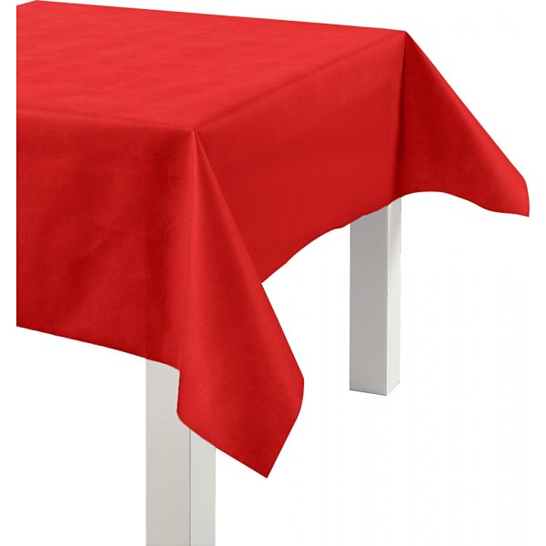 Nappe imitation tissu - rouge - 10 m Nappe imitation tissu - rouge - 10 m
