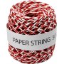 Ficelle en papier - rouge/blanc - 50 m
