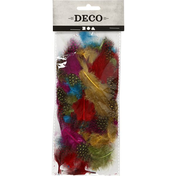 Plumes de pintade - couleurs mlanges - 3 g