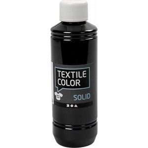 Peinture textile textile solide - noire - couvrante - 250 ml Peinture textile textile solide - noire - couvrante - 250 ml