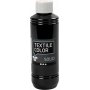 Peinture textile textile solide - noire - couvrante - 250 ml