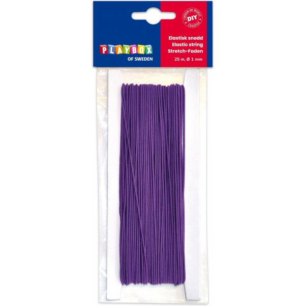 Cordon lastique violet 25 m  1 mm