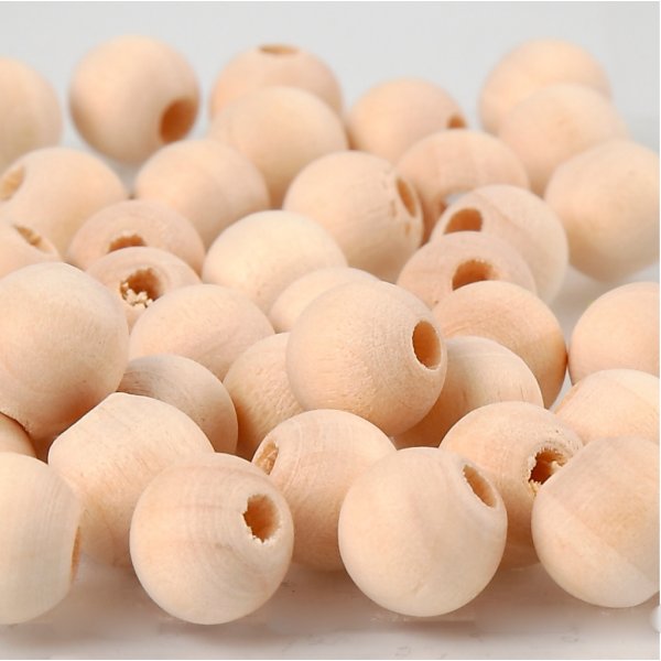 Perles en bois - 10 mm - 40 pcs