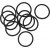 Élastique à cheveux - noir - 10 pcs Élastique à cheveux - noir - 10 pcs