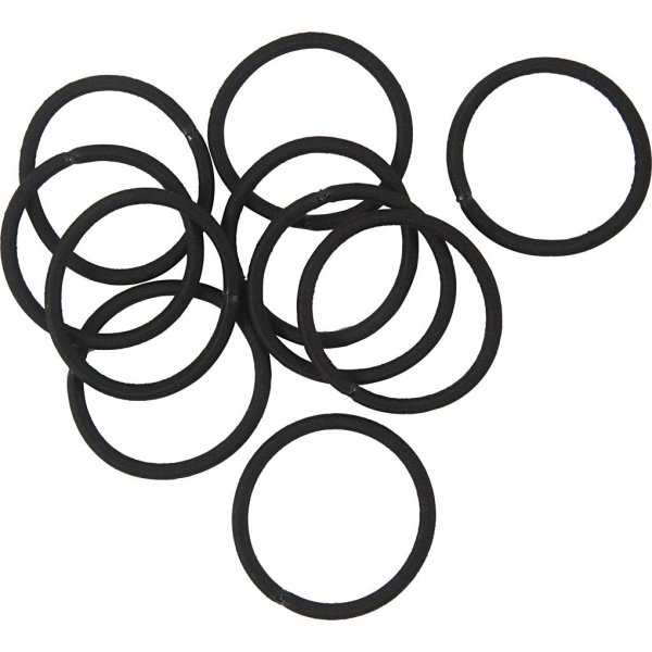lastique  cheveux - noir - 10 pcs