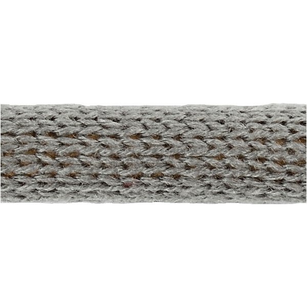 Tissu tricot tubulaire - L15 mm - gris - 10 m