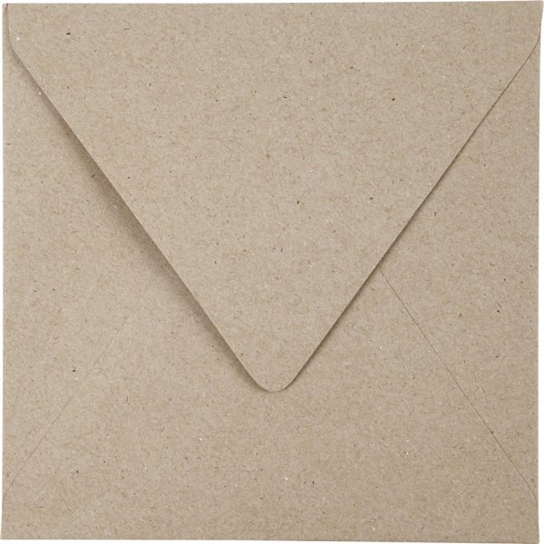 Enveloppe recyclée - naturel - 16 x 16 cm - 50 pcs Enveloppe recyclée - naturel - 16 x 16 cm - 50 pcs