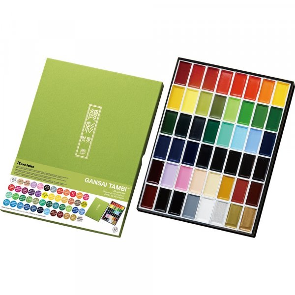 Peinture aquarelle Gansai Tambi - 48 couleurs