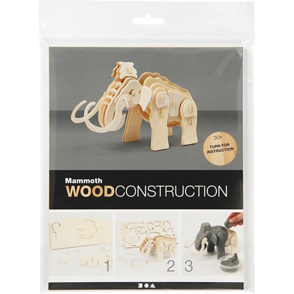 Figurine  construire 3D - mammouth