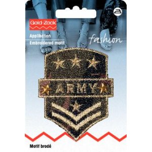 Etiquette tissu Armoiries de l'armée militaire kaki Etiquette tissu Armoiries de l'armée militaire kaki