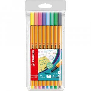 Fineliner Point 88 paquet de 8 - Pastel Fineliner Point 88 paquet de 8 - Pastel