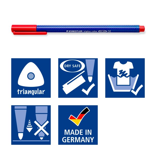 Stylos à pointe fibre Triplus Color en étui 1mm - 40 stylos Stylos à pointe fibre Triplus Color en étui 1mm - 40 stylos