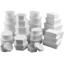 Botes en carton - blanc - 168 pcs - Le contenu peut varier