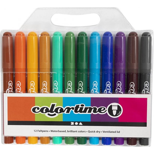 Crayons Colortime - couleurs complmentaires - 5 mm - 12 pcs