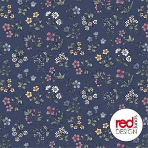 Bâche PVC Petites Fleurs Marine Bâche PVC Petites Fleurs Marine