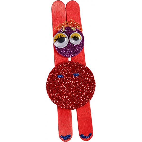 Paillettes et bâtons en bois - couleurs mélangées Paillettes et bâtons en bois - couleurs mélangées