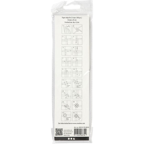 Bandes toiles - blanc - 4,5 cm - 100 bandes