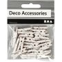 Mini pinces à linge - blanc - 36 pcs