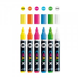 Set de marqueurs Craie 4mm 6 Stylos - Néon Set de marqueurs Craie 4mm 6 Stylos - Néon