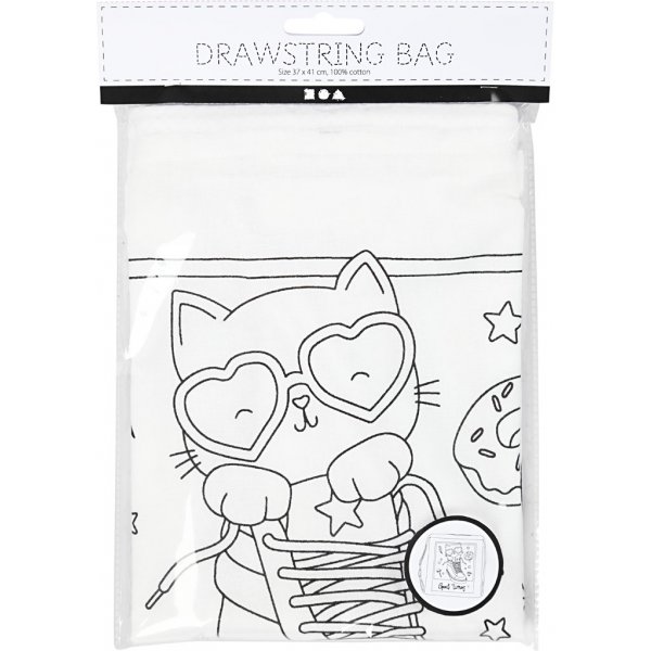 Sac de sport - blanc - chat dans les chaussures Sac de sport - blanc - chat dans les chaussures