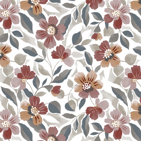 Toile cire PVC Vera - Terre Cuite