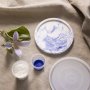 Kit DIY Moulage en rsine, Plateau rond avec marbrure