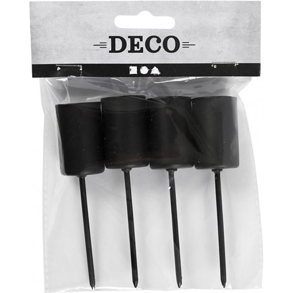 Bougeoir sur embout métal - 4 pcs Bougeoir sur embout métal - 4 pcs