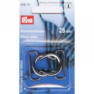 Boucles pour bikini/passant de ceinture acier couleur argent 25 mm Boucles pour bikini/passant de ceinture acier couleur argent 25 mm