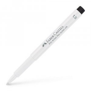 Stylo à dessin Faber-Castell PITT Artist Bullet nib 1.5mm - Blanc Stylo à dessin Faber-Castell PITT Artist Bullet nib 1.5mm - Blanc