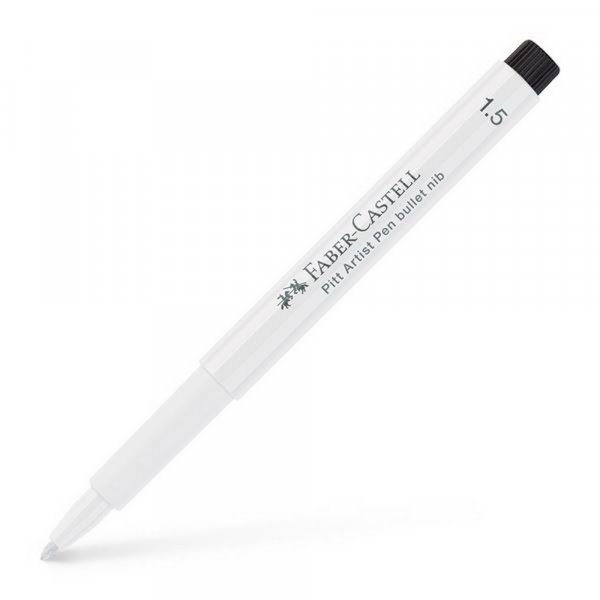 Stylo  dessin Faber-Castell PITT Artist Bullet nib 1.5mm - Blanc