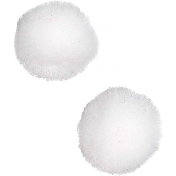Pompons - blanc - 100 pcs