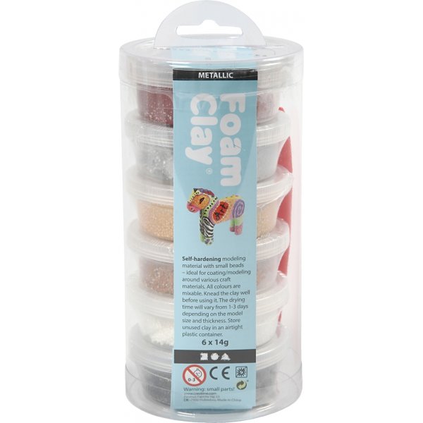 Foam Clay - harmonie brune - mtallis - 6 x 14 g