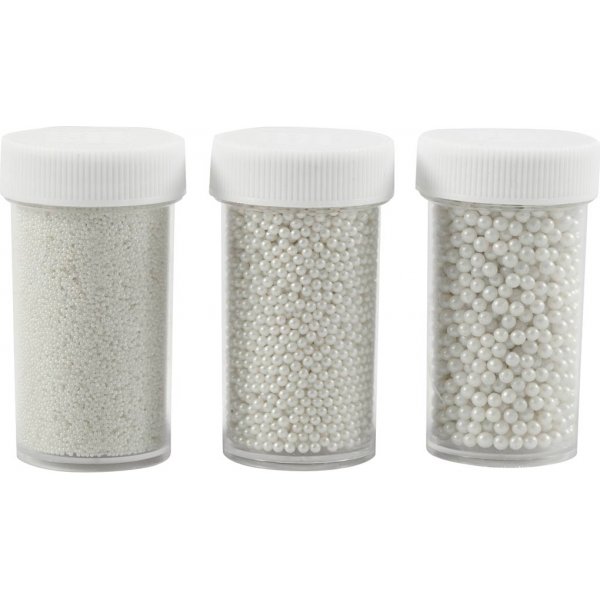 Mini boules de verre - nacre - 3 x 45 g Mini boules de verre - nacre - 3 x 45 g