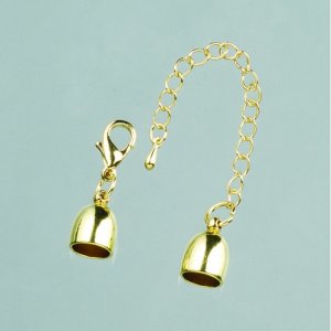 Embout ø 8 mm - doré 1 pc. avec chaîne Embout ø 8 mm - doré 1 pc. avec chaîne