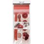 Set cratif - dcoupage papier - rouge - crme
