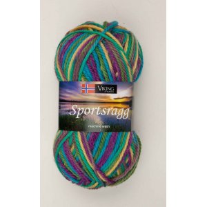 Fil Viking Chiffon de sport 50g - Multi Vert (592) SR Fil Viking Chiffon de sport 50g - Multi Vert (592) SR