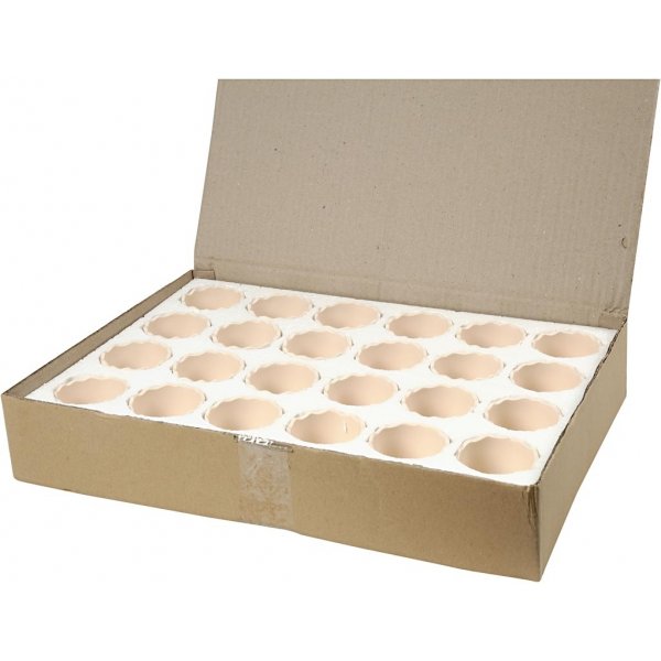 Coquilles d'?ufs en terre cuite - Blanc - 24 pcs